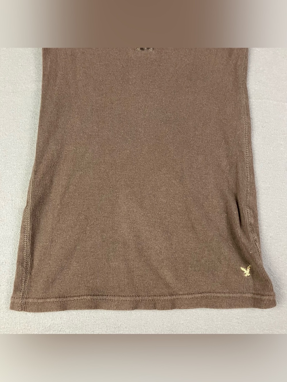 Vintage Y2K American Eagle Women’s Size XS Slim Henley Ribbed Short Sleeve Shirt - Picture 4 of 11